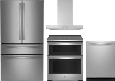 4 Piece Package Includes Refrigerator, Range, Hood And Dishwasher